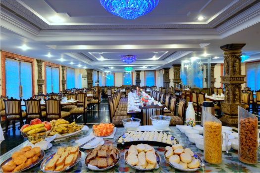 dinning hall at orchha resort - best hotels in orchha