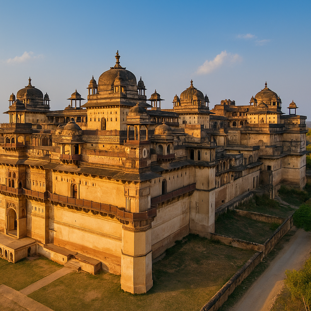orchha fort evening shot