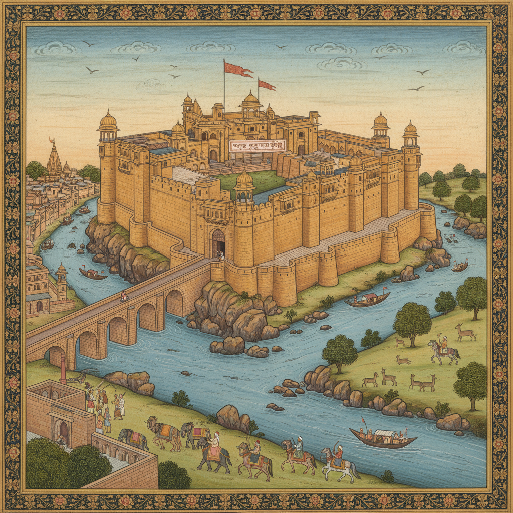 orchha fort illustration
