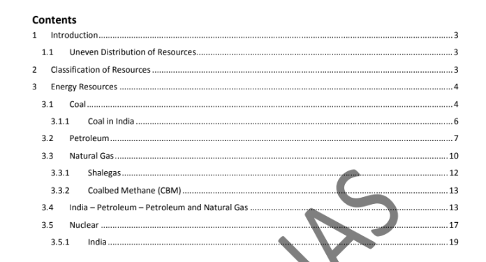 Vision IAS Geography Notes Pdf Table of Contents