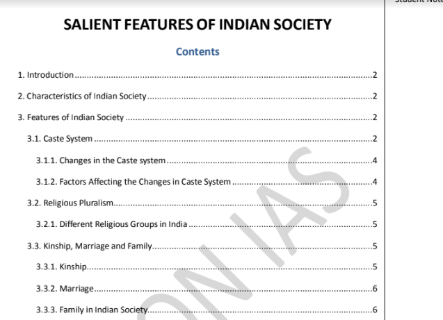 Vision IAS Society Printed Notes Pdf