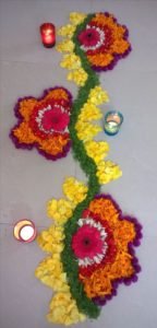 Rangoli made up of Flowers Rangoli made up of Flowers