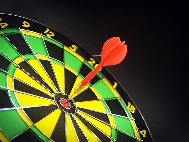 arrow-on-the-middle-spot-of-target-board